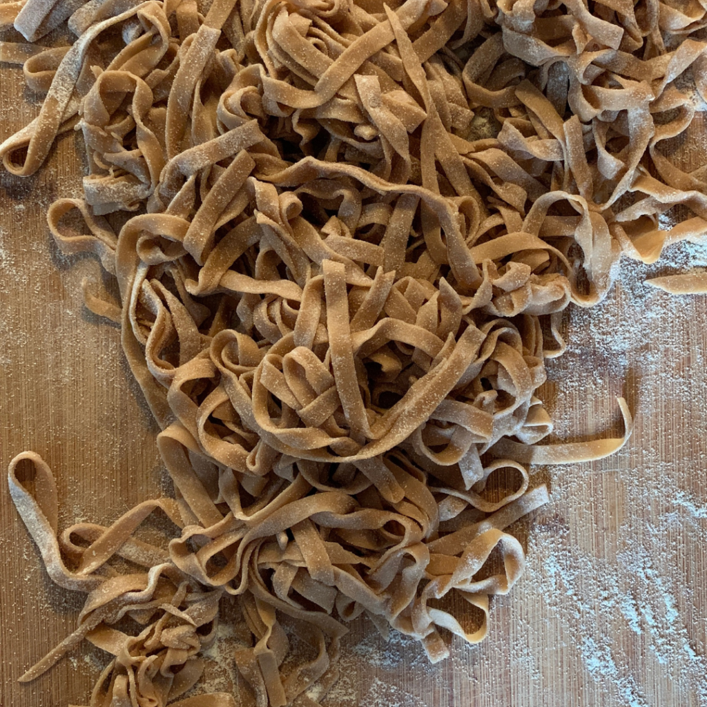 Chestnut Pasta with Herby Wild Mushrooms